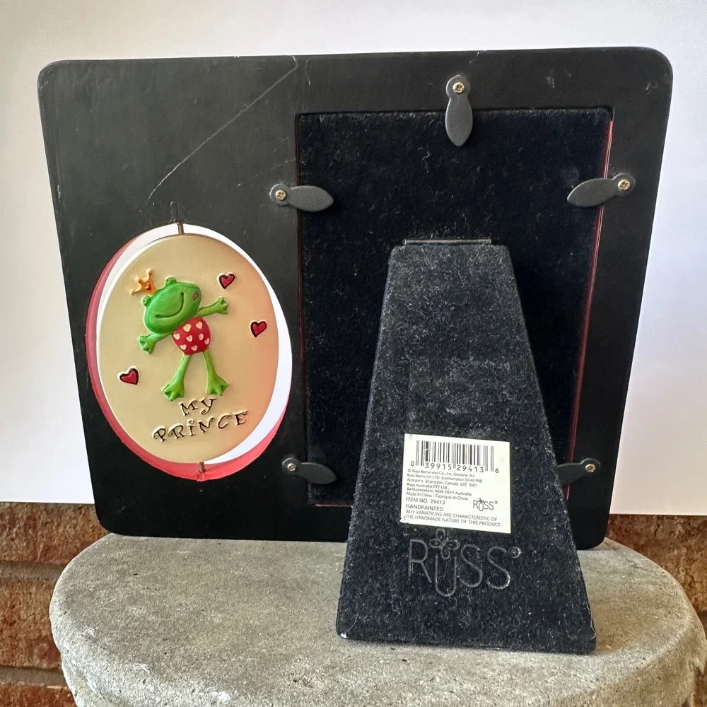 Russ Berrie Today You Are My Prince A Toad Frog Picture Frame Red 4x6 Princess